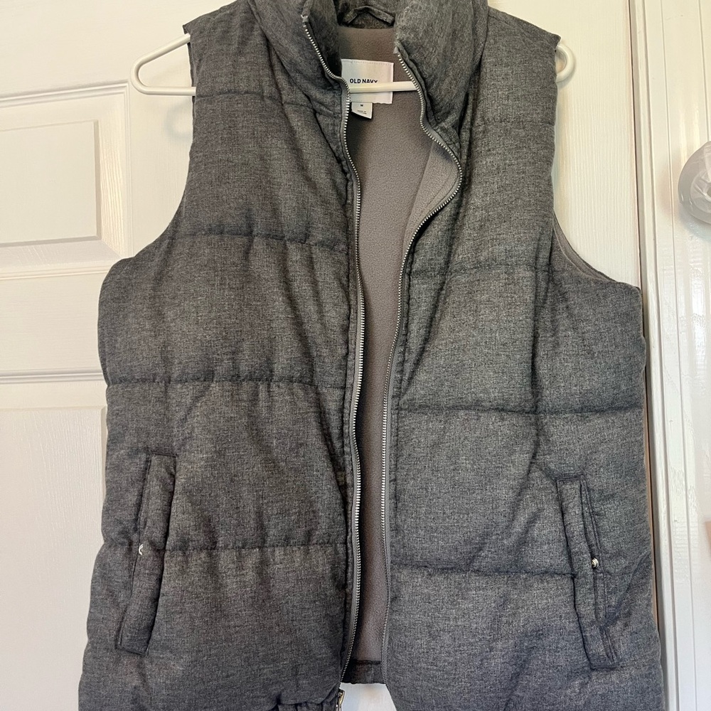 Old Navy Heather Gray Zip Vest